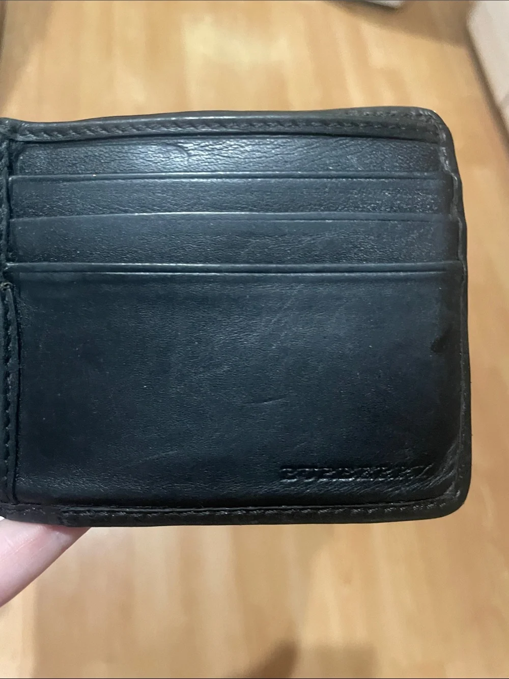 Burberry Charcoal Gray Classic Check Wallet (rehab wallet)